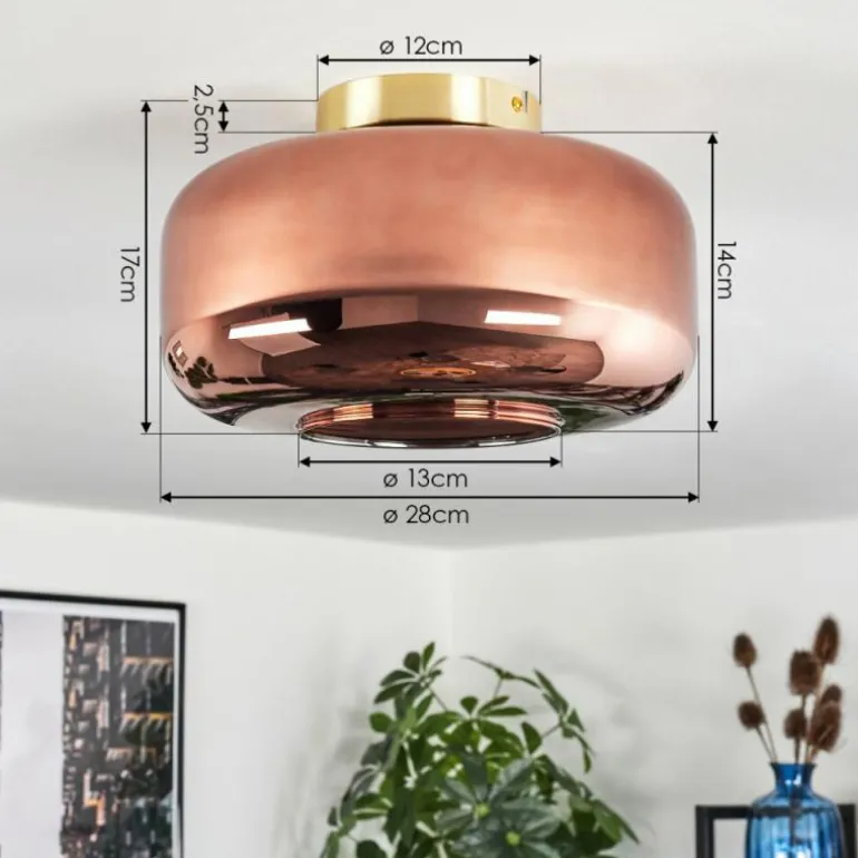 Boza Plafonnier Laiton, 1 lumière