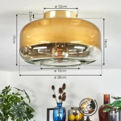 Boza Plafonnier Laiton, 1 lumière