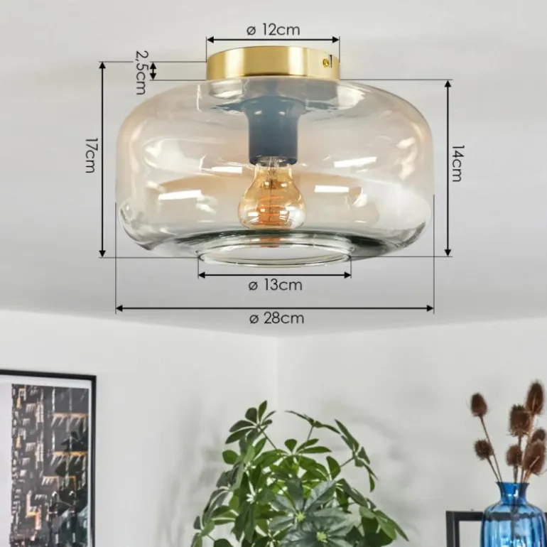 Boza Plafonnier Laiton, 1 lumière
