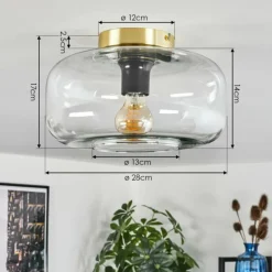 Boza Plafonnier Laiton, 1 lumière