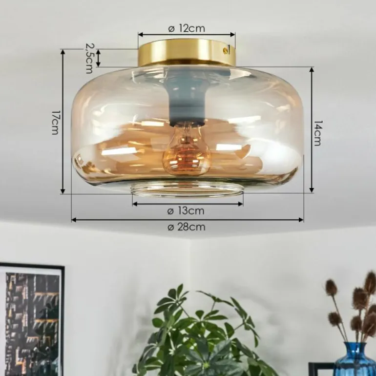 Boza Plafonnier Laiton, 1 lumière