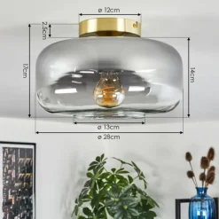 Boza Plafonnier Laiton, 1 lumière