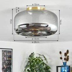 Boza Plafonnier Laiton, 1 lumière
