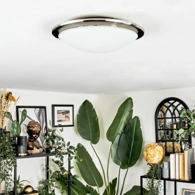 Brena Plafonnier LED Nickel mat, 1 lumière