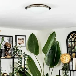 Brena Plafonnier LED Nickel mat, 1 lumière
