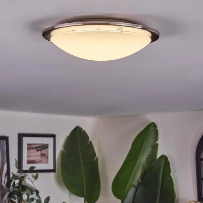 Brena Plafonnier LED Nickel mat, 1 lumière