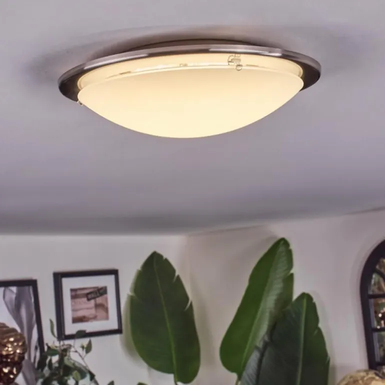 Brena Plafonnier LED Nickel mat, 1 lumière