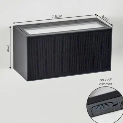 Brydebjerg Lampe murale d´extérieur, Luminaire Up & Down, Applique murale LED Noir, 1 lumière