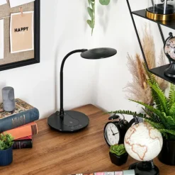 Buktrup Lampe de bureau, Lampe à poser LED Noir, 1 lumière