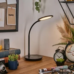 Buktrup Lampe de bureau, Lampe à poser LED Noir, 1 lumière