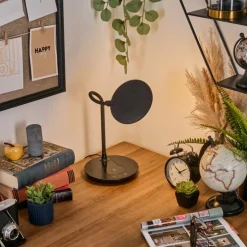 Buktrup Lampe de bureau, Lampe à poser LED Noir, 1 lumière