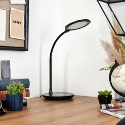 Buktrup Lampe de bureau, Lampe à poser LED Noir, 1 lumière
