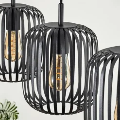 Bystrup Suspension, Suspension Noir, 3 lumières