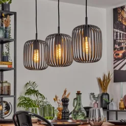 Bystrup Suspension, Suspension Noir, 3 lumières