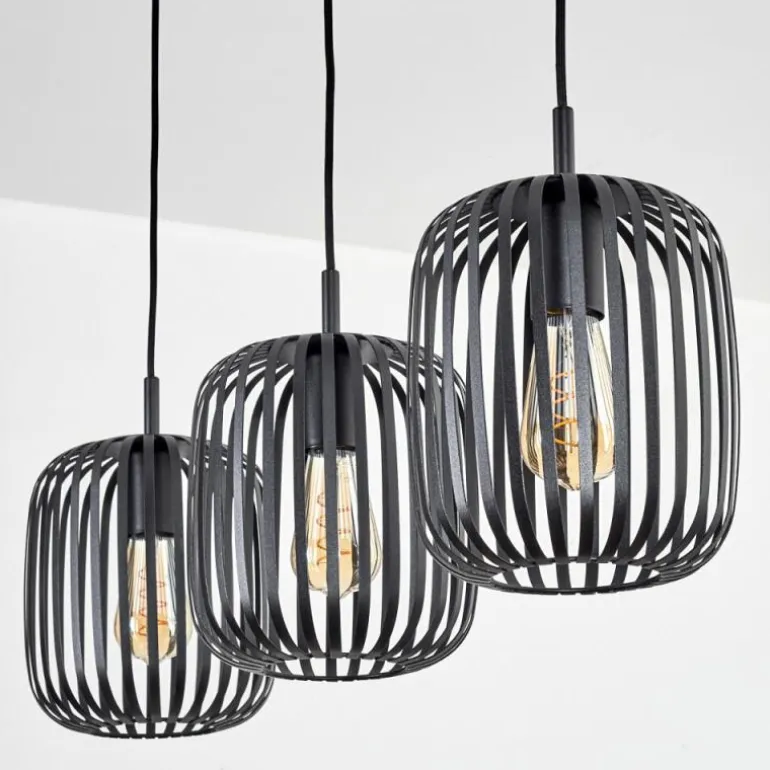 Bystrup Suspension, Suspension Noir, 3 lumières