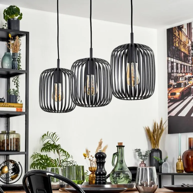 Bystrup Suspension, Suspension Noir, 3 lumières