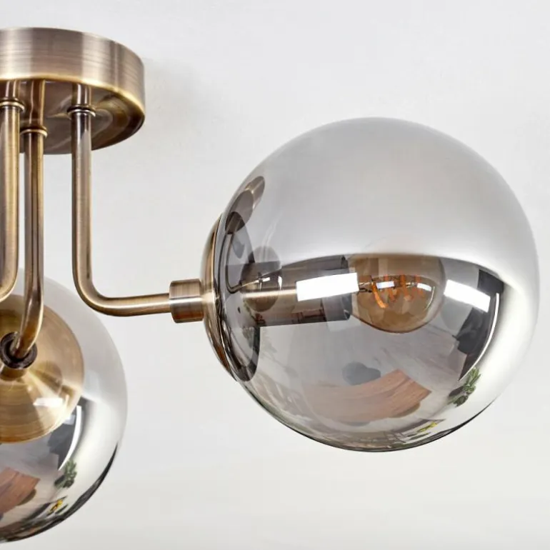 Cabalonga Plafonnier, Boule lumineuse Laiton, 3 lumières