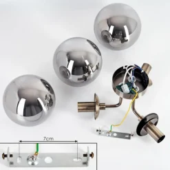 Cabalonga Plafonnier, Boule lumineuse Laiton, 3 lumières