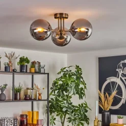 Cabalonga Plafonnier, Boule lumineuse Laiton, 3 lumières