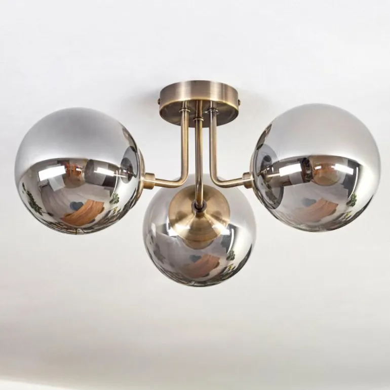 Cabalonga Plafonnier, Boule lumineuse Laiton, 3 lumières