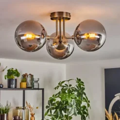 Cabalonga Plafonnier, Boule lumineuse Laiton, 3 lumières