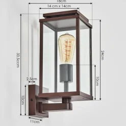 Cadafaes Lampe murale d´extérieur Rouille, 1 lumière