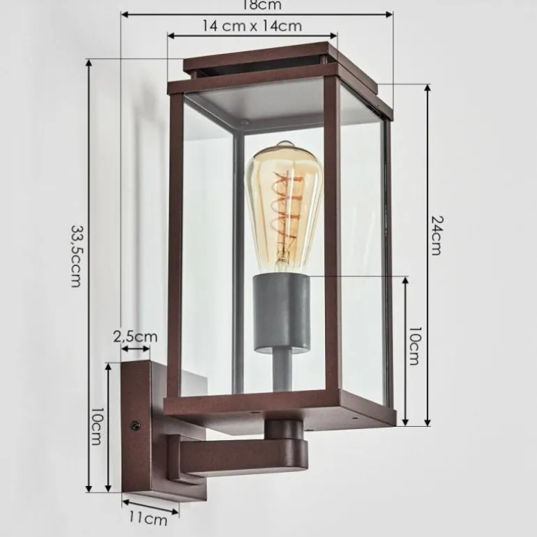 Cadafaes Lampe murale d´extérieur Rouille, 1 lumière