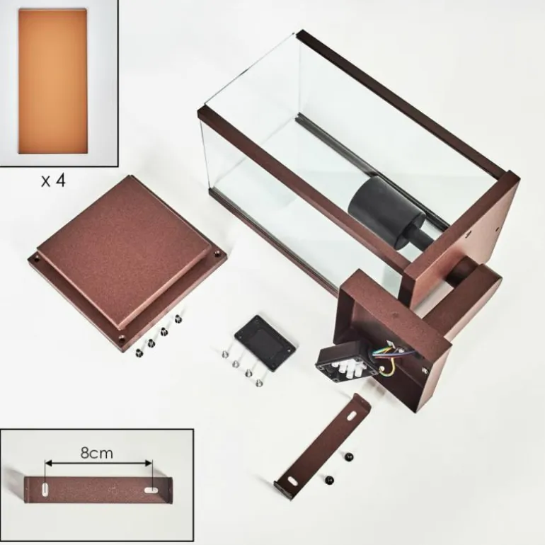 Cadafaes Lampe murale d´extérieur Rouille, 1 lumière