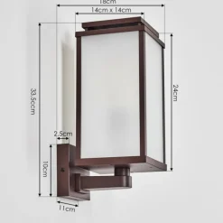 Cadafaes Lampe murale d´extérieur Rouille, 1 lumière
