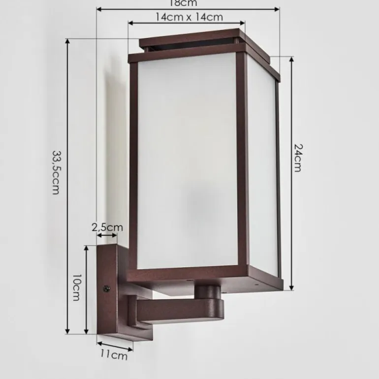 Cadafaes Lampe murale d´extérieur Rouille, 1 lumière
