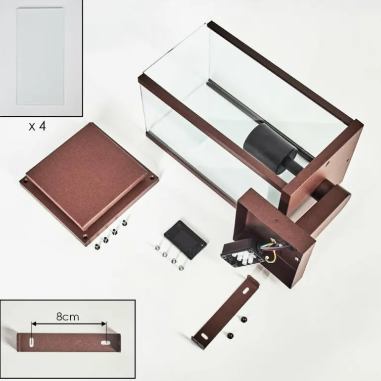 Cadafaes Lampe murale d´extérieur Rouille, 1 lumière