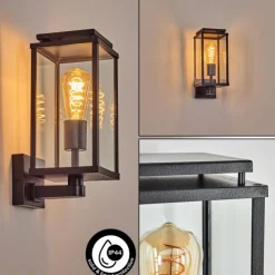 Cadafaes Lampe murale d´extérieur Noir, 1 lumière