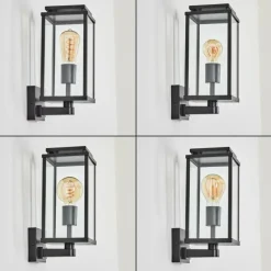 Cadafaes Lampe murale d´extérieur Noir, 1 lumière