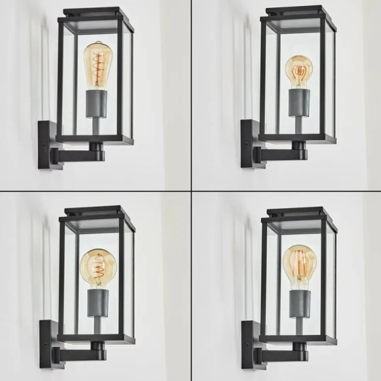 Cadafaes Lampe murale d´extérieur Noir, 1 lumière