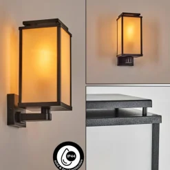 Cadafaes Lampe murale d´extérieur Noir, 1 lumière