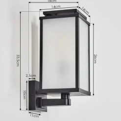 Cadafaes Lampe murale d´extérieur Noir, 1 lumière