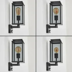 Cadafaes Lampe murale d´extérieur Noir, 1 lumière, Détecteur de mouvement
