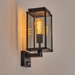 Cadafaes Lampe murale d´extérieur Noir, 1 lumière, Détecteur de mouvement
