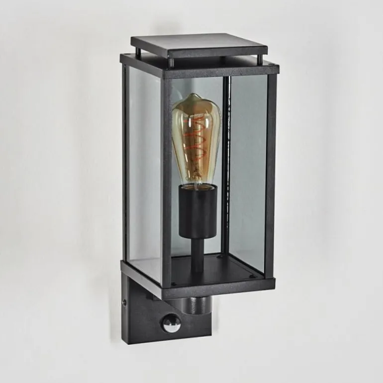 Cadafaes Lampe murale d´extérieur Noir, 1 lumière, Détecteur de mouvement