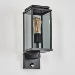 Cadafaes Lampe murale d´extérieur Noir, 1 lumière, Détecteur de mouvement