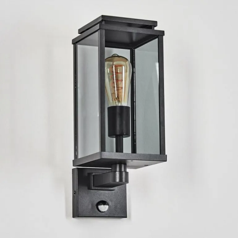 Cadafaes Lampe murale d´extérieur Noir, 1 lumière, Détecteur de mouvement