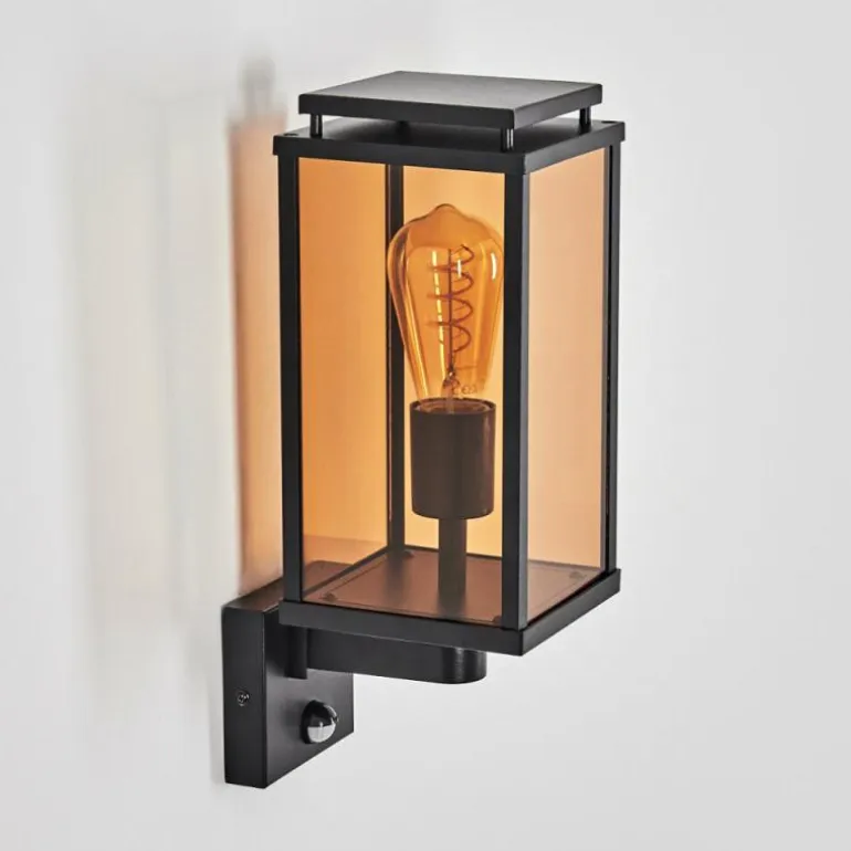 Cadafaes Lampe murale d´extérieur Noir, 1 lumière, Détecteur de mouvement