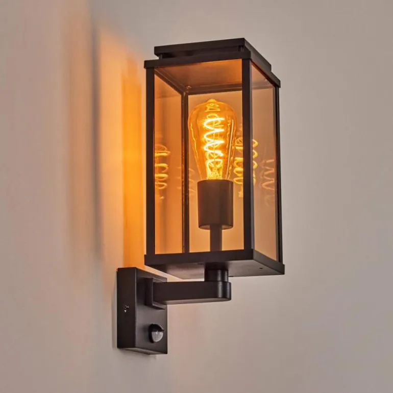 Cadafaes Lampe murale d´extérieur Noir, 1 lumière, Détecteur de mouvement