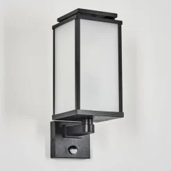 Cadafaes Lampe murale d´extérieur Noir, 1 lumière, Détecteur de mouvement