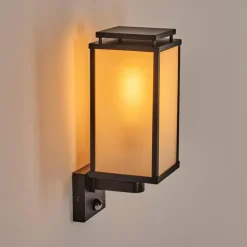 Cadafaes Lampe murale d´extérieur Noir, 1 lumière, Détecteur de mouvement