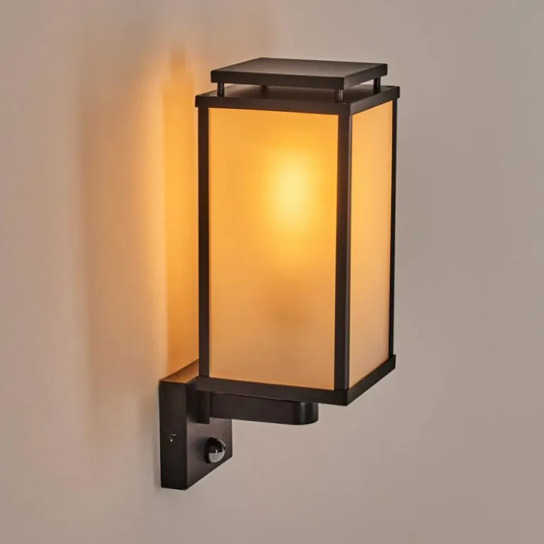 Cadafaes Lampe murale d´extérieur Noir, 1 lumière, Détecteur de mouvement