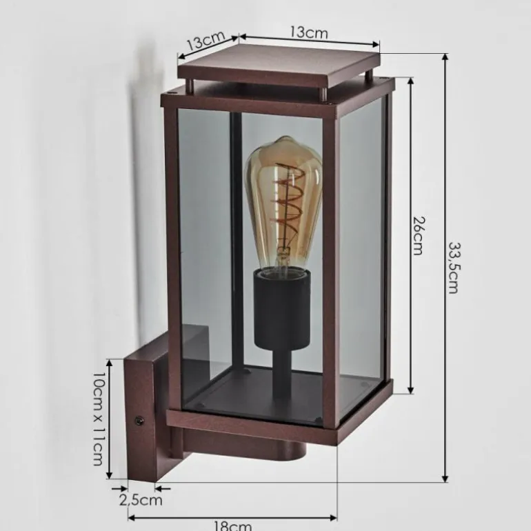 Cadafaes Lampe murale d´extérieur Rouille, 1 lumière