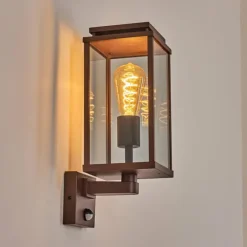 Cadafaes Lampe murale d´extérieur Rouille, 1 lumière, Détecteur de mouvement