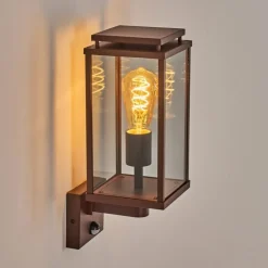 Cadafaes Lampe murale d´extérieur Rouille, 1 lumière, Détecteur de mouvement