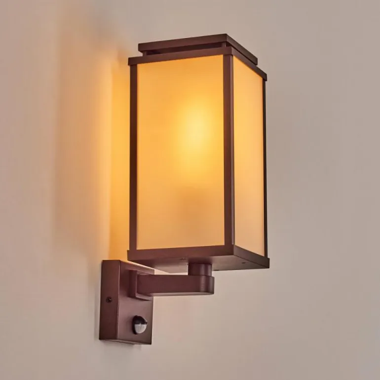 Cadafaes Lampe murale d´extérieur Rouille, 1 lumière, Détecteur de mouvement